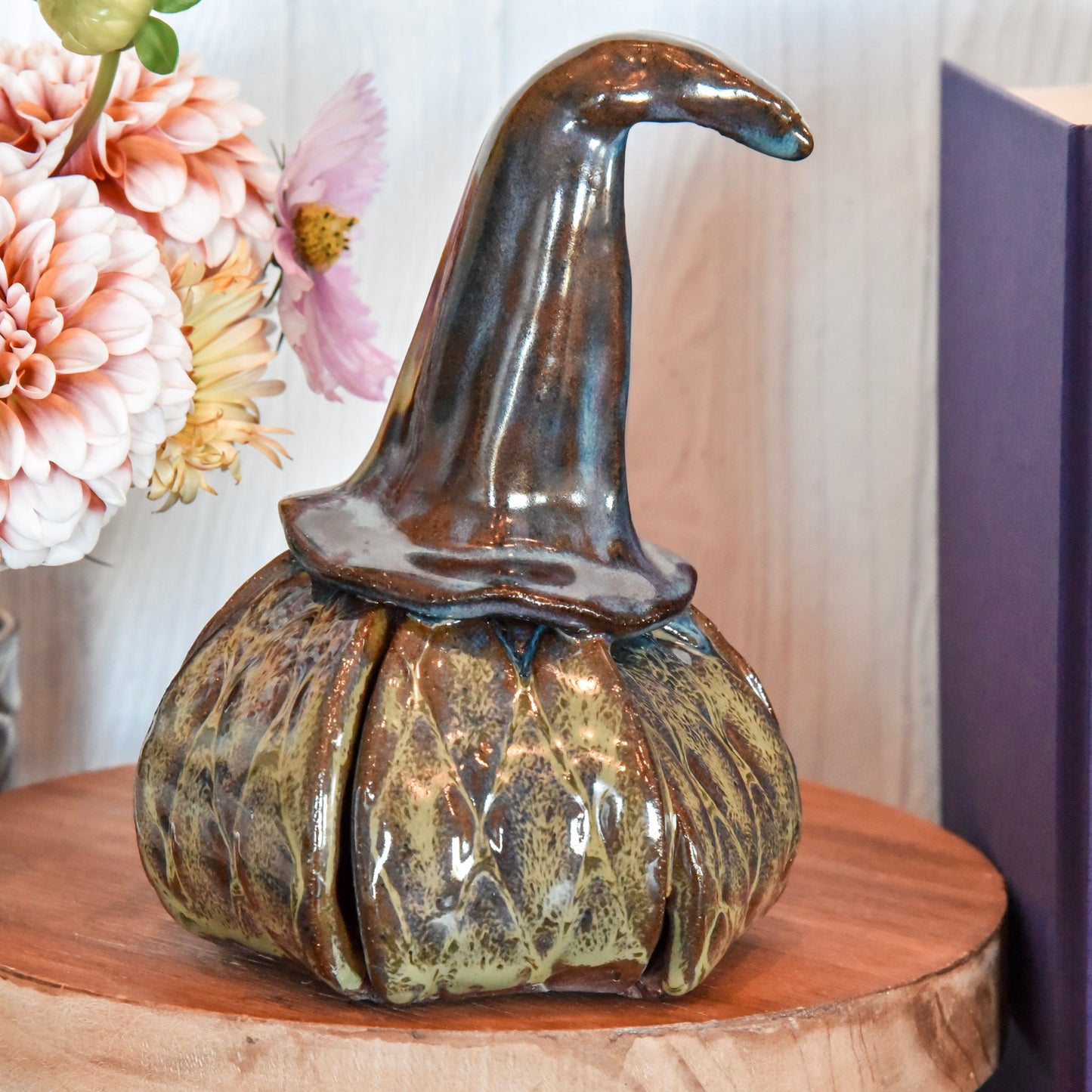 Witch Hat Pumpkin in Green