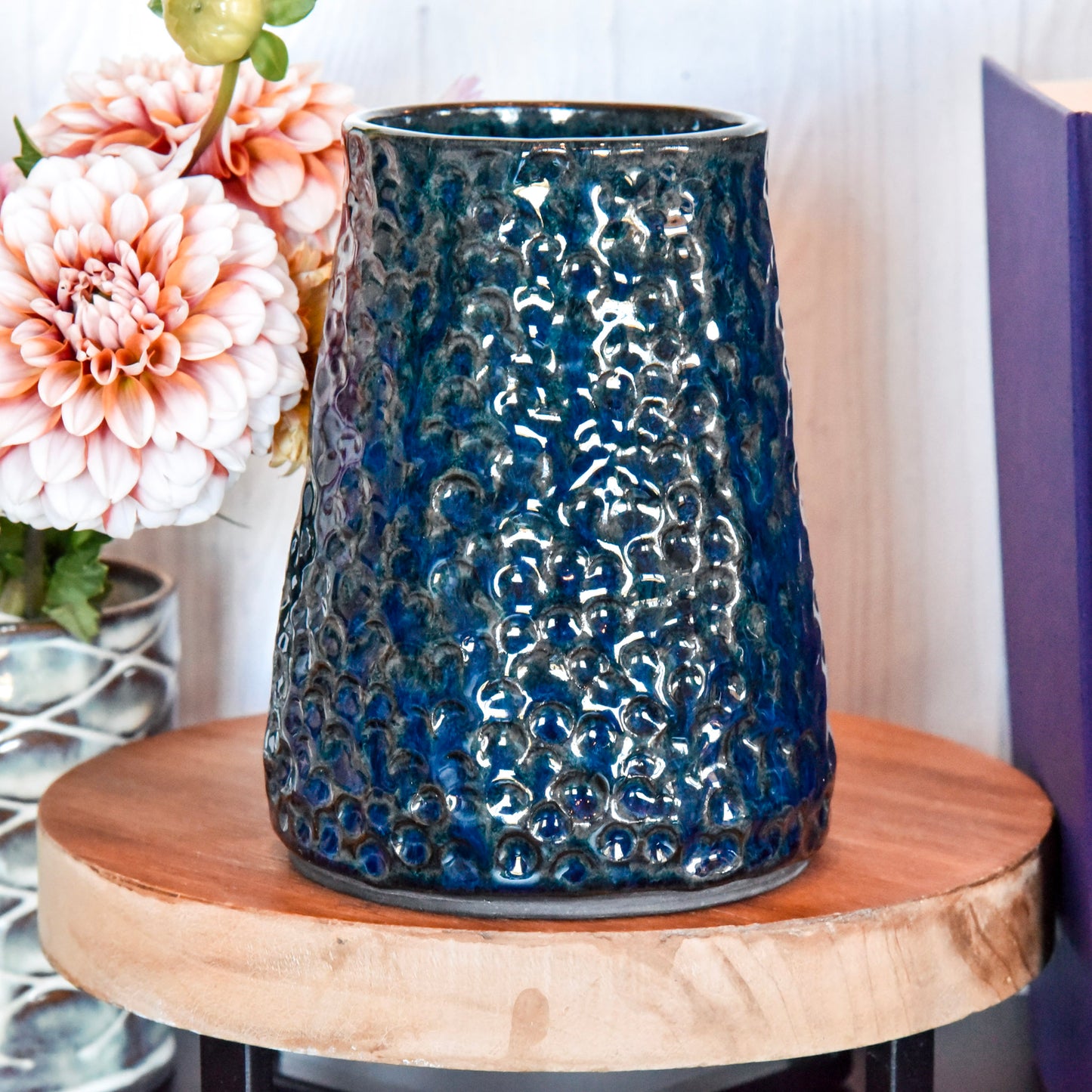 Blue Vase w/ Bubble Texture