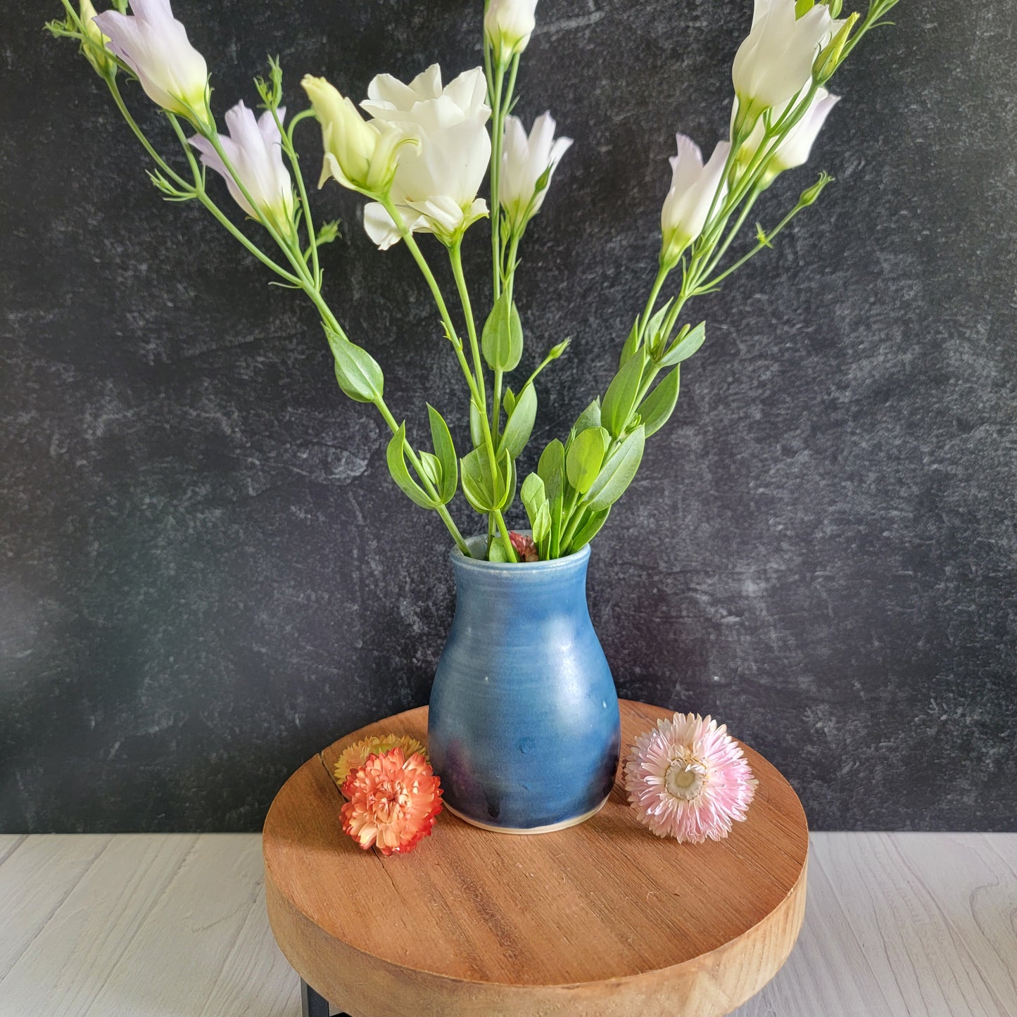 Bud Vase in Matte Deep Sea
