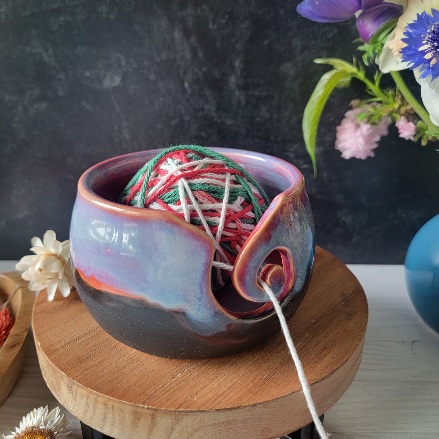 Yarn Bowl in Cotton Candy Sky