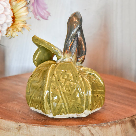 Small Pumpkin in Olive Speckle