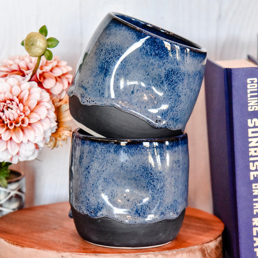 Thumb Cup in Blue on Black
