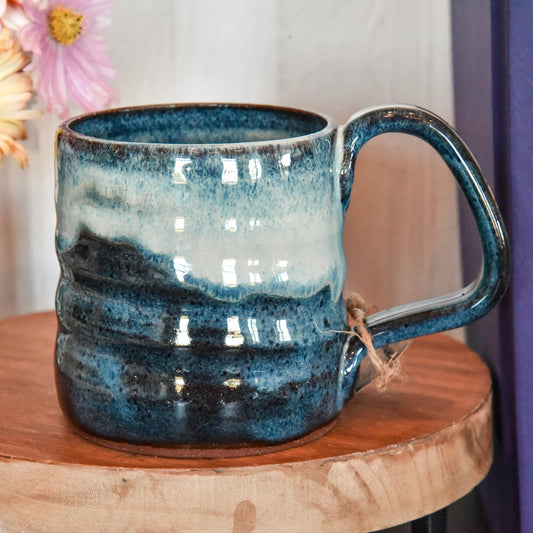 Blue Dawn Mug w/ Angled Handle