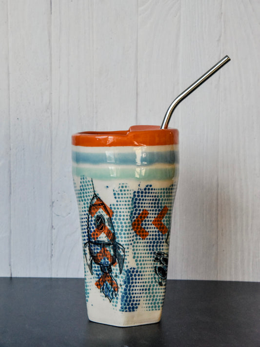 Travel Tumbler - Astronaut Fishing