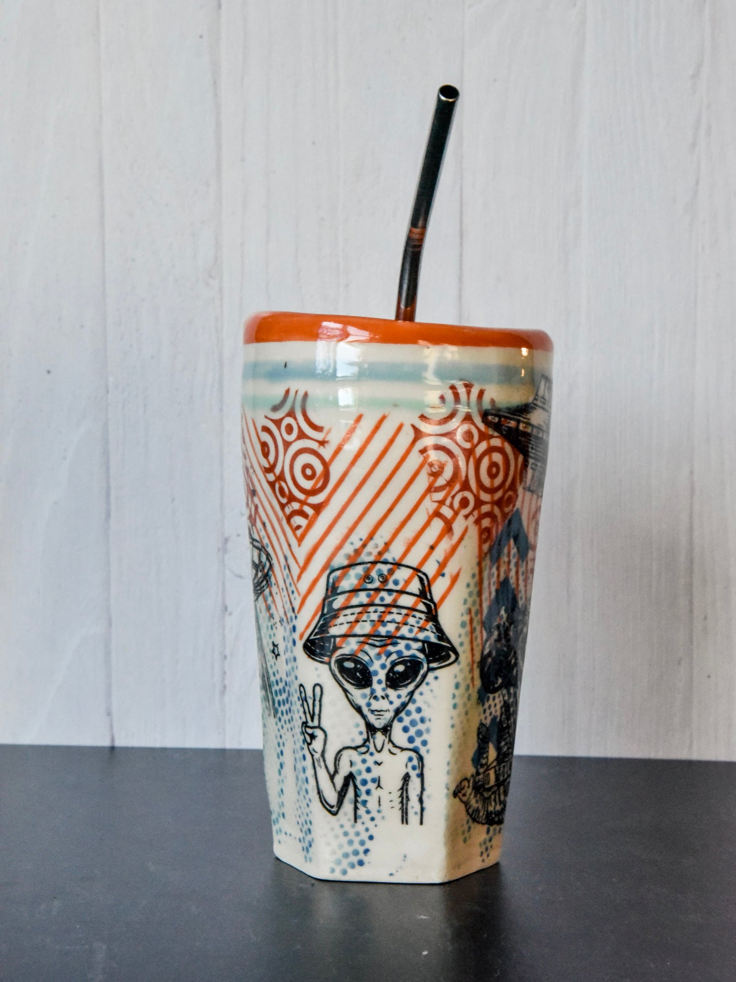 Travel Tumbler - Peace Alien