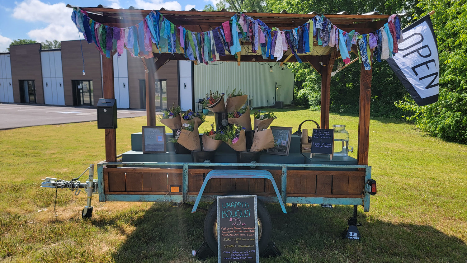 flower cart stand