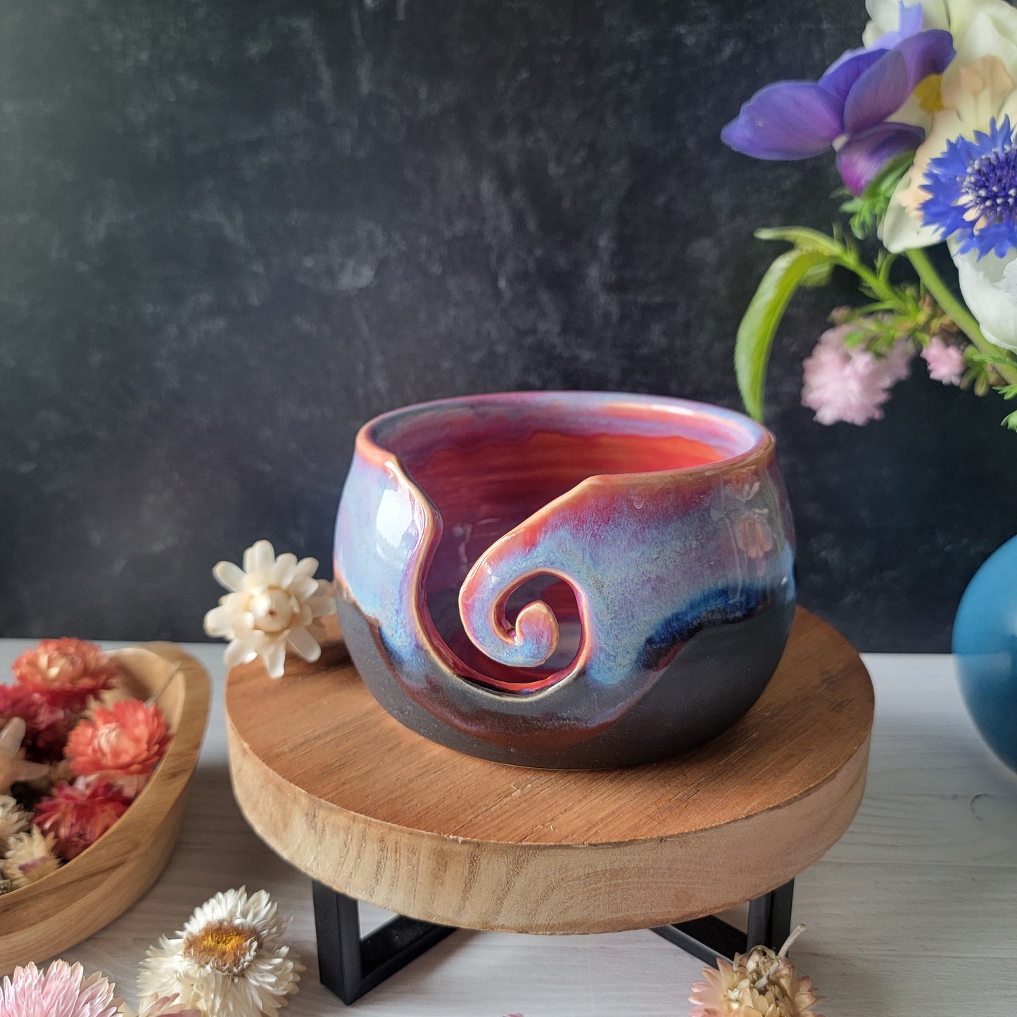 Yarn Bowl in Cotton Candy Sky