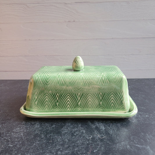 Butter Dish in green
