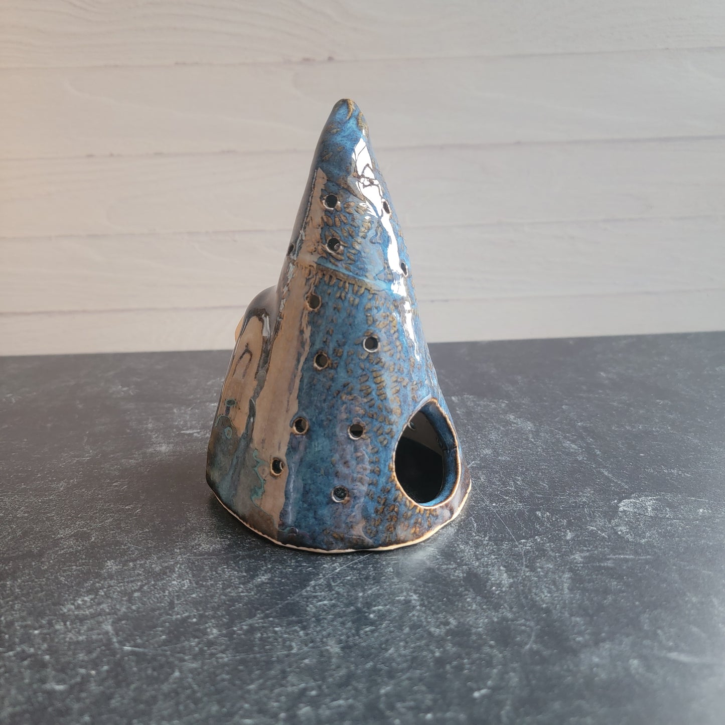 Gnome Luminary (small in Blue sweater texture)