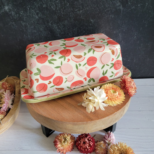 Butter Dish in Peaches
