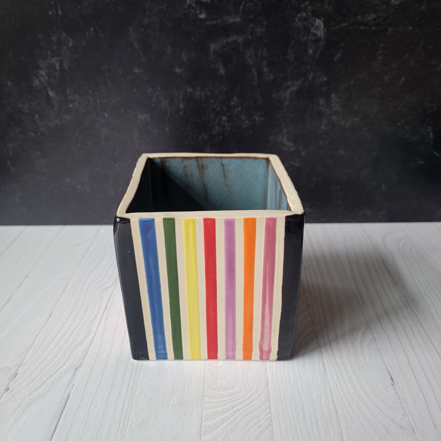 Vase/Planter in multi-stripe