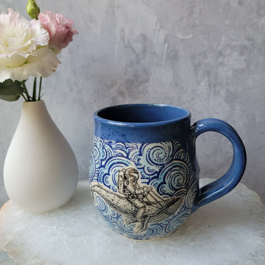 Mug in Astronaut Riding a Whale