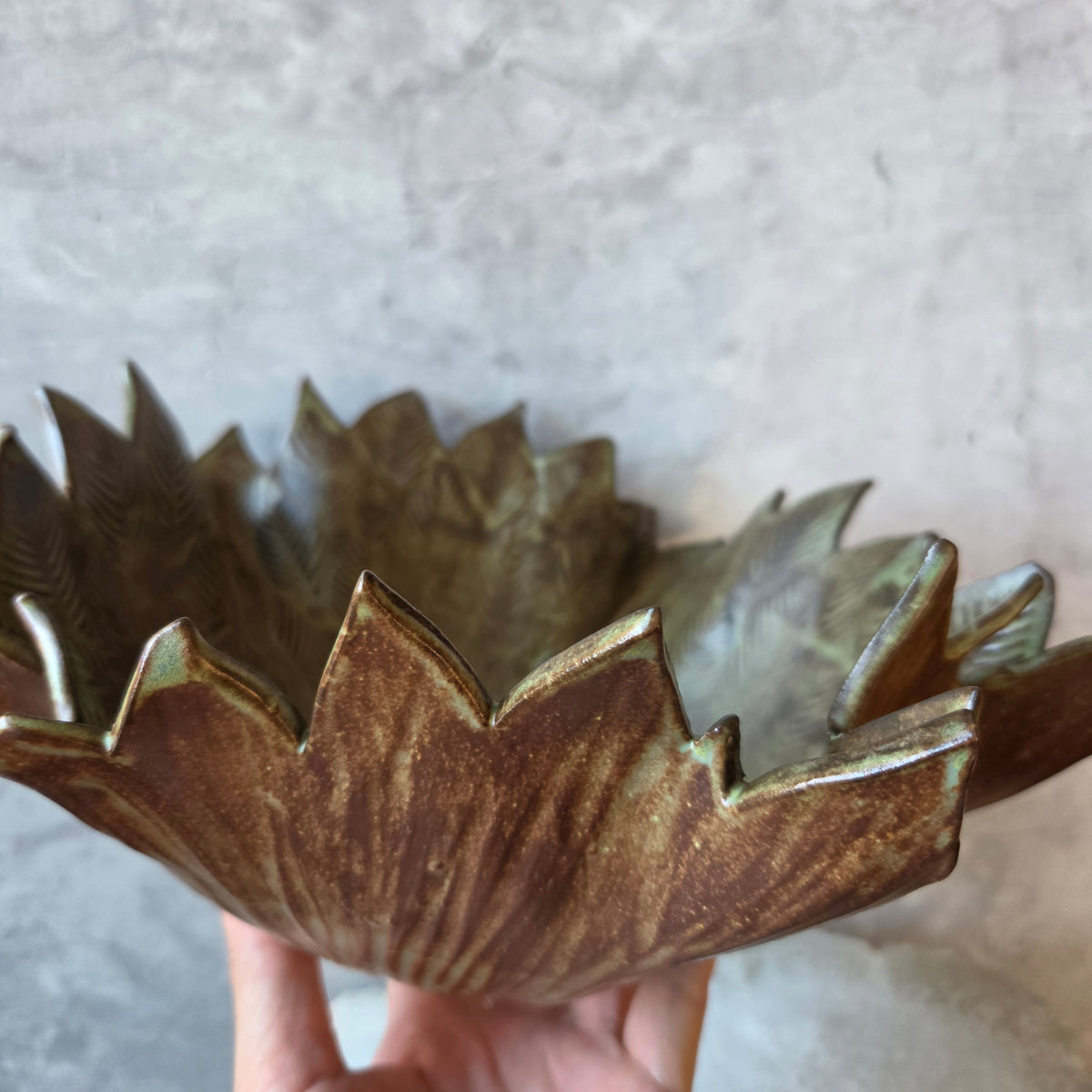 Rustic Leaf Bowl
