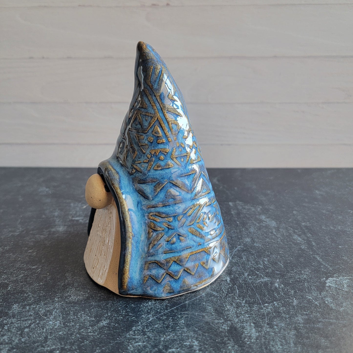 Gnome (small in Blue geometric texture)
