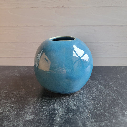 Paradise Blue Round Vase