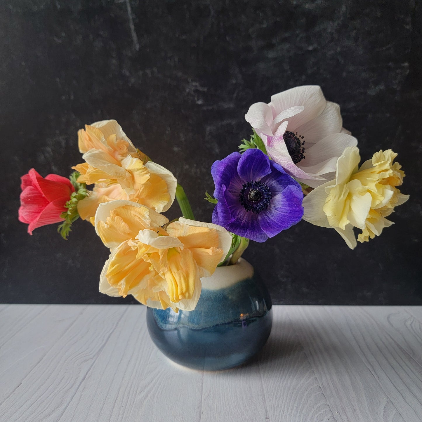 "Moon" Vase in Dark Tundra