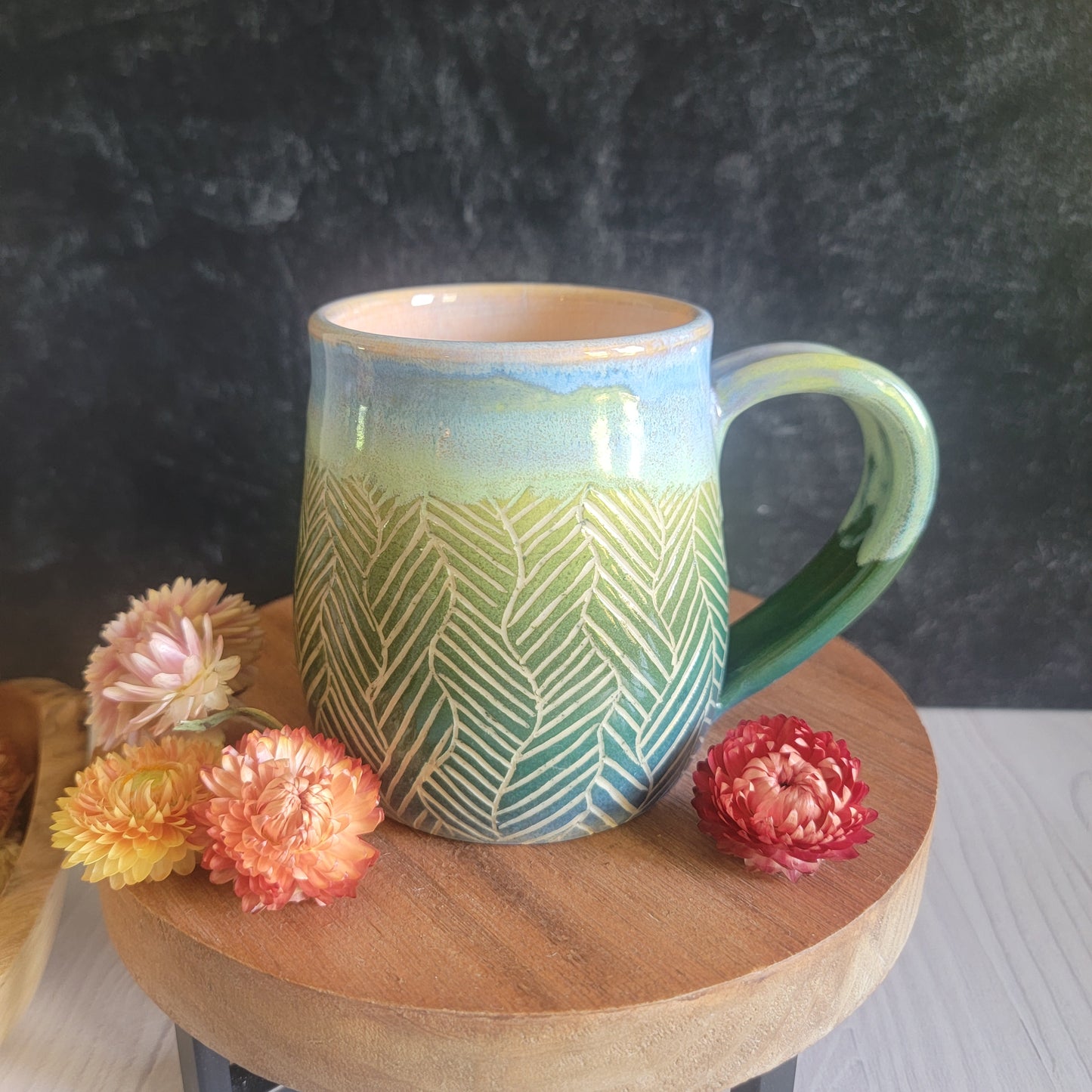 Mug - Linework in Blue/Green
