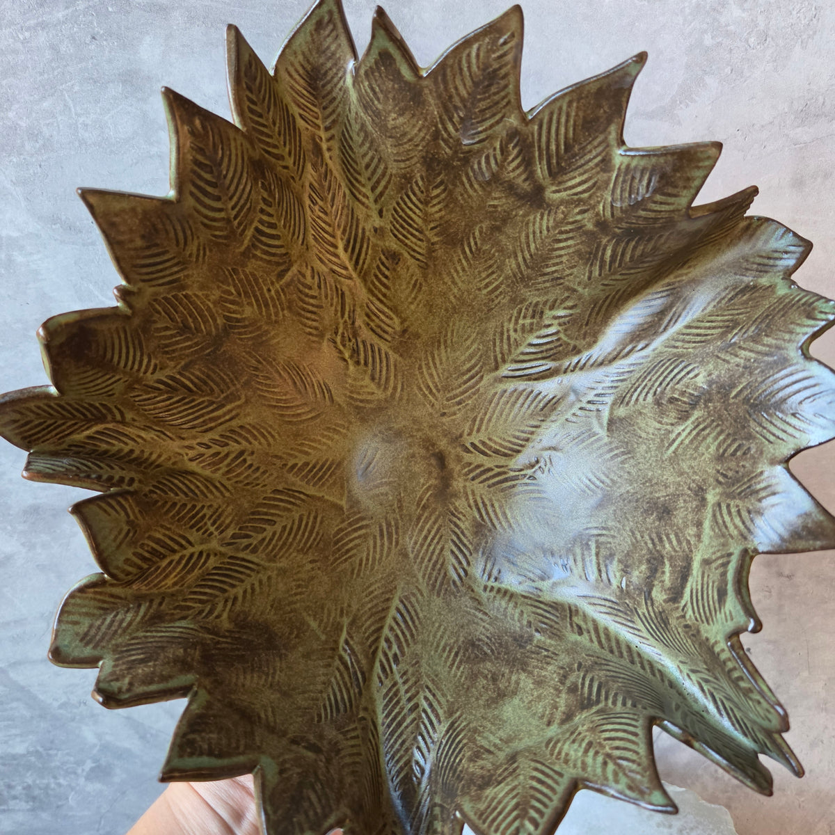 Rustic Leaf Bowl