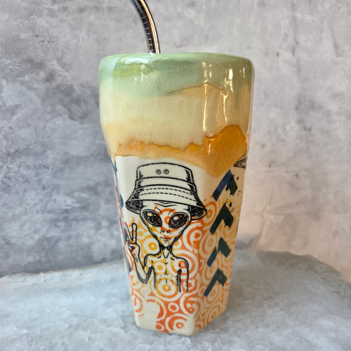 Travel Tumbler - Peace Alien (002)