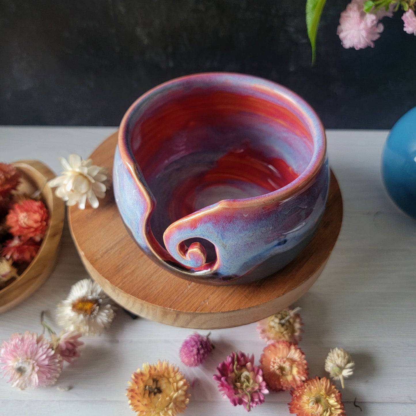 Yarn Bowl in Cotton Candy Sky