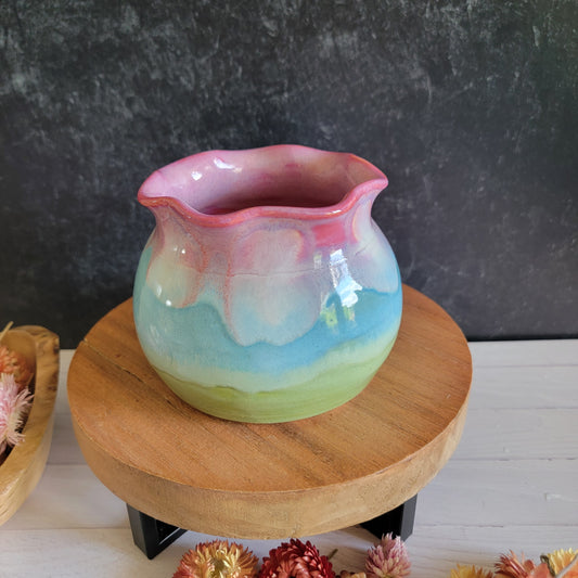 Short Floral Vase in Wildflower Meadow