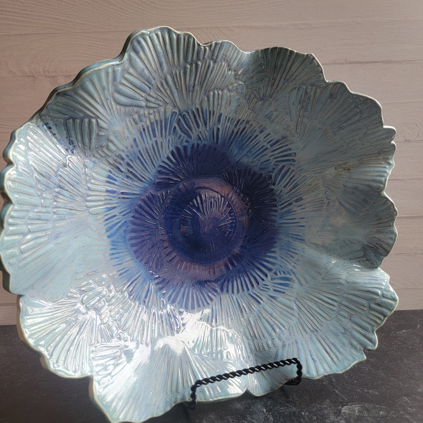 Flower Petal Bowl in Blues