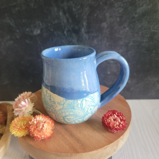 Mug - Blue Mandala on Blue