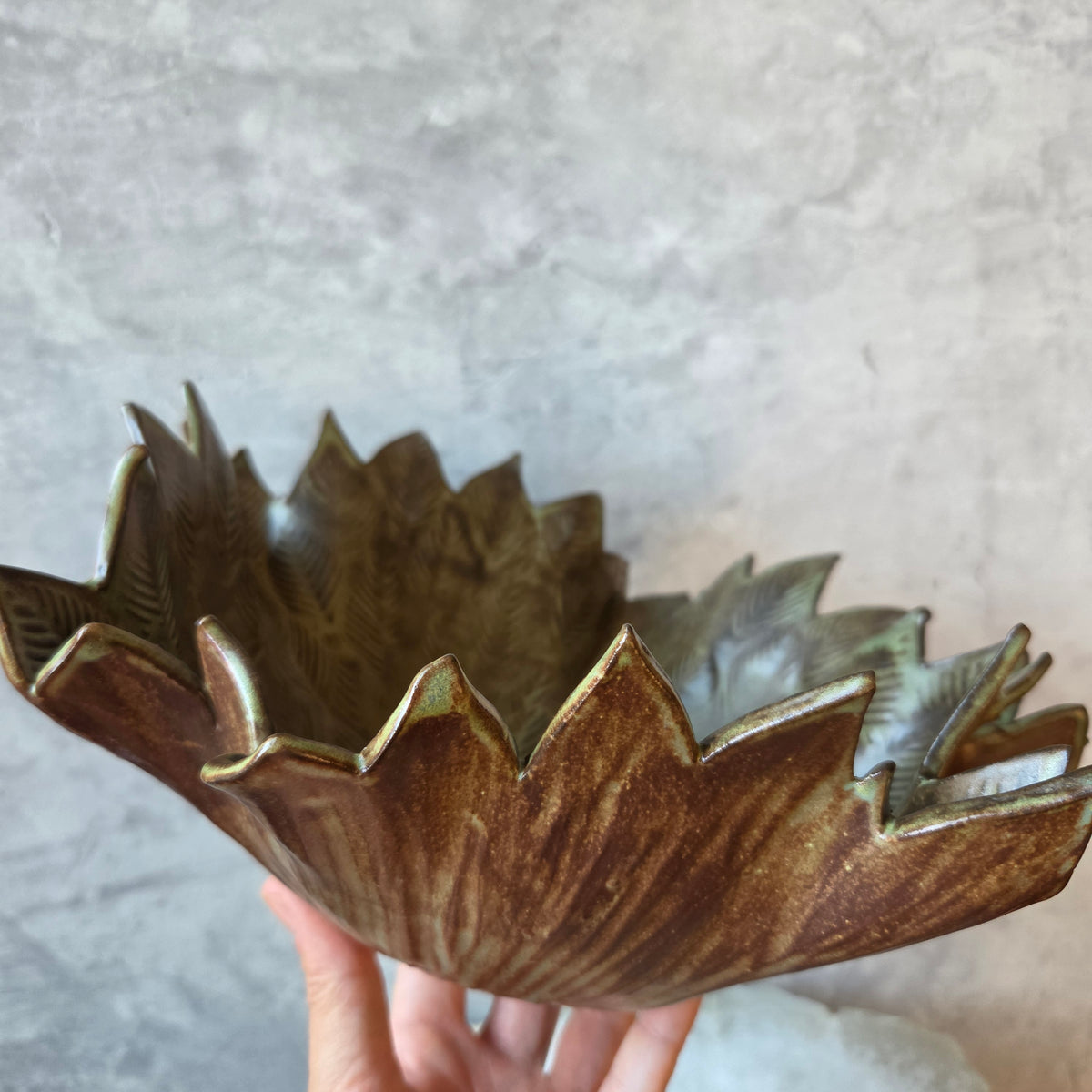 Rustic Leaf Bowl