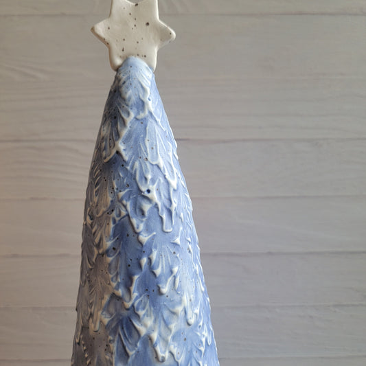 Tree w/ star - Blue and white