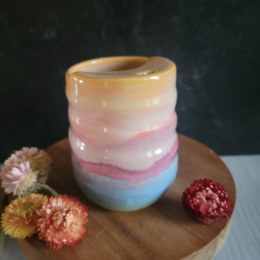 Travel Mug in Rainbow Swirl